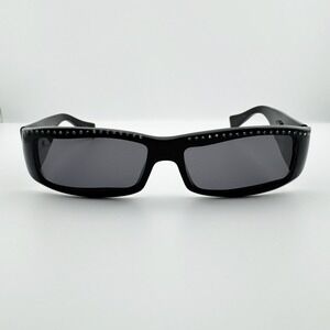 Alain Mikli Y2K Rhinestone Rectangle Sunglasses Women Black Cat‎ 3
